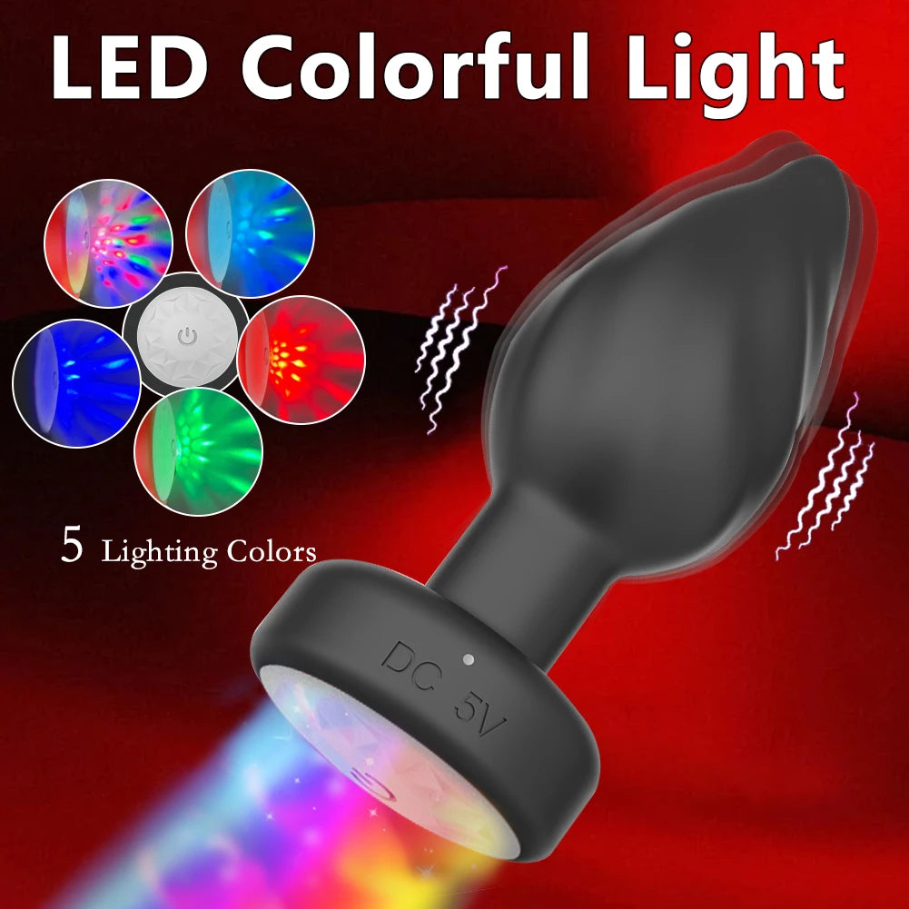 Light-Up Remote Vibrating Anal Plug – 10 Modes