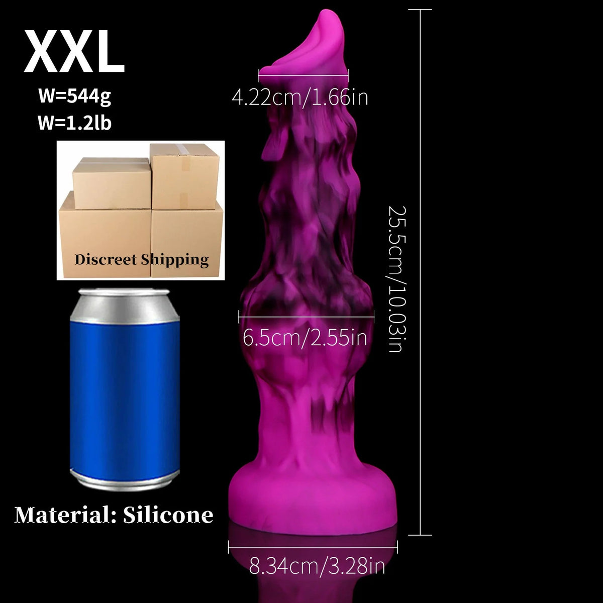 Large Knotted Animal-Style Dildo & Plug