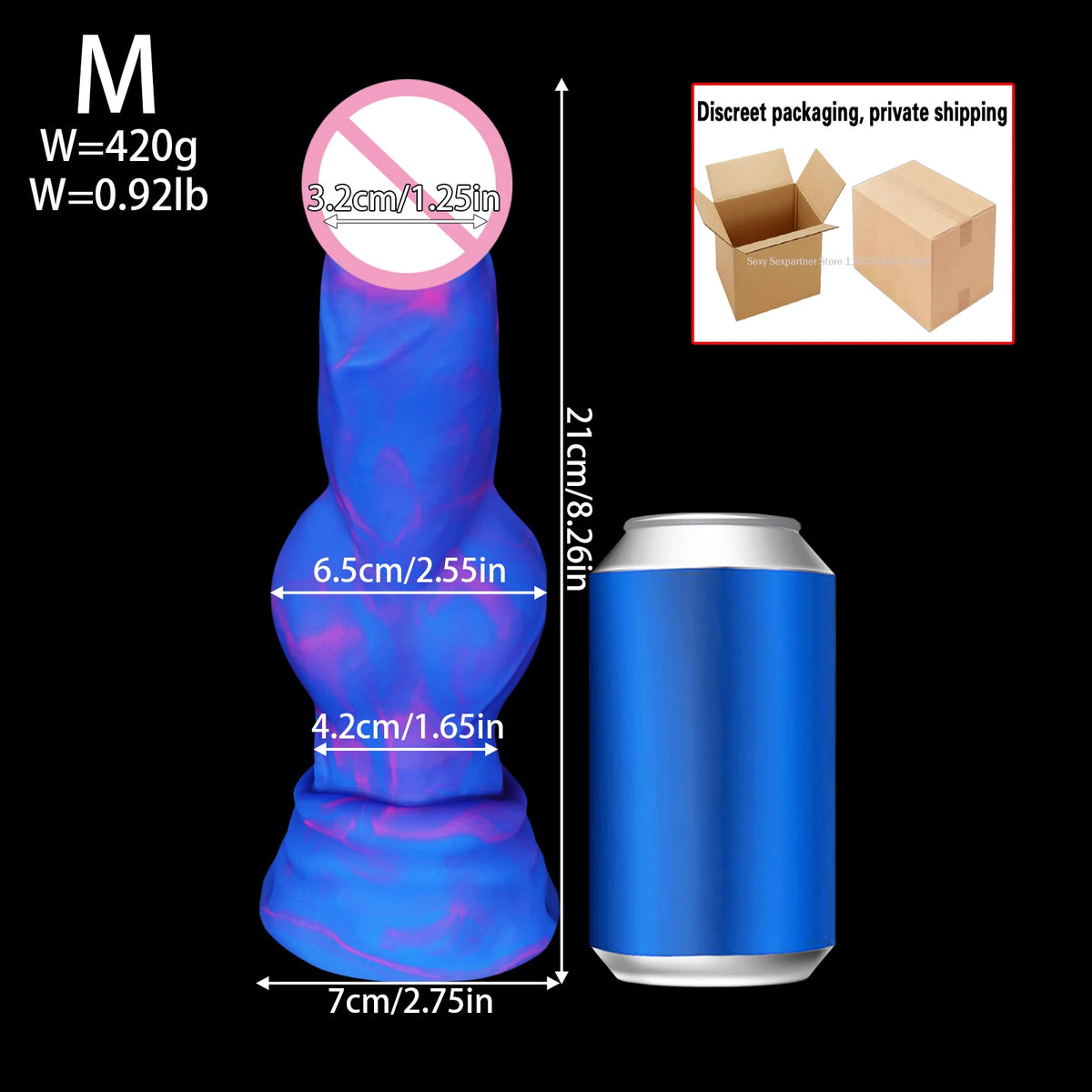 Realistic Silicone Animal-Style Dildo with Suction Cup
