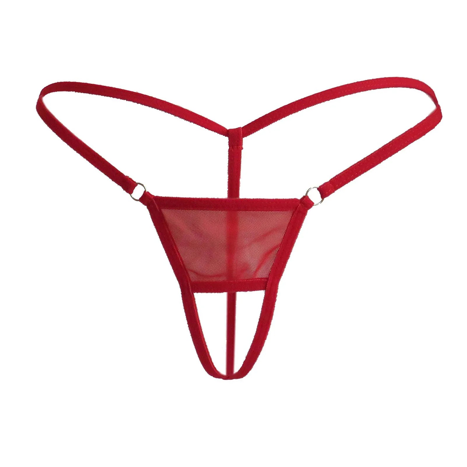 Sexy Women See-through Briefs Solid Color Embroidered Low Rise Underwear Panties