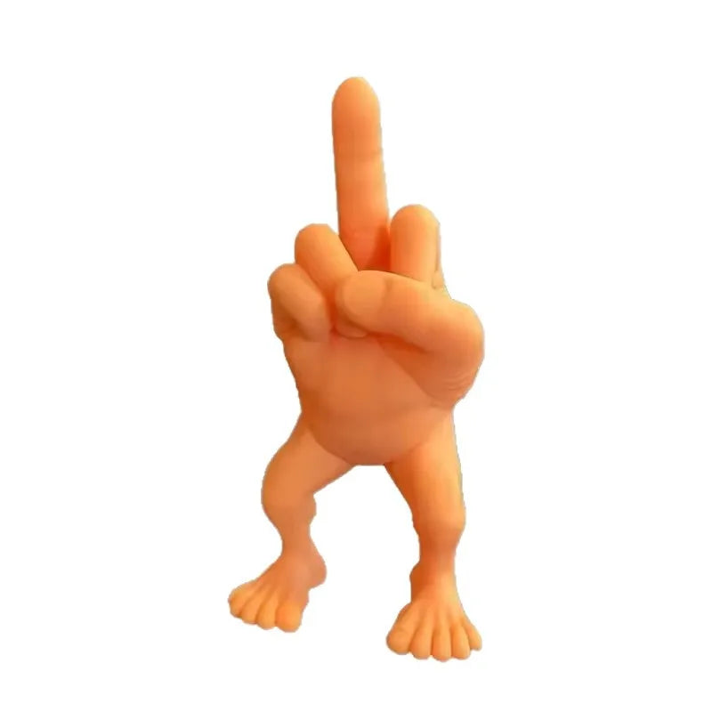 Funny Middle Finger Hand Figurine, Prank Resin Desk Ornament, Quirky Birthday Gift