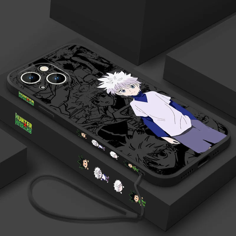 HUNTER×HUNTER Phone Case with Lanyard For IPhone 16 e 15 14 13 12 11 Pro Max X XR XS Plus Mini SE 2020 2022 Anime Mobile Case