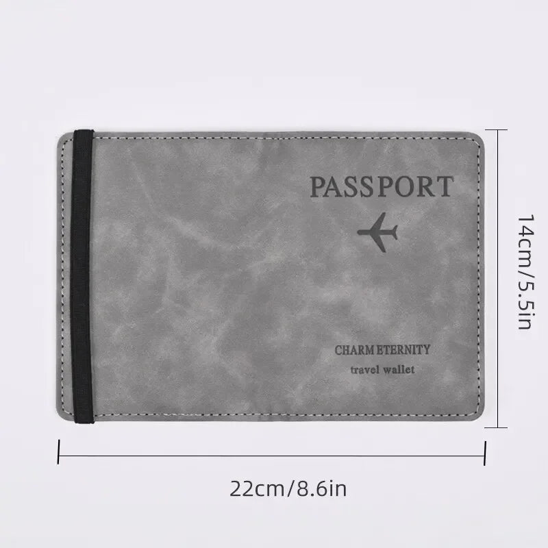Multi-functional PU Leather Passport Purse - Hand-Carry Travel for Passport & Business Cards, Ideal Accessory for Business Trips