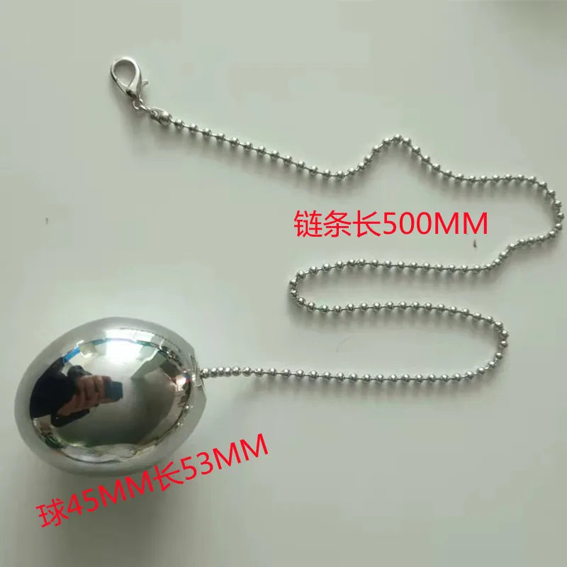 Stainless Steel Anal Plug with Bead Chain
