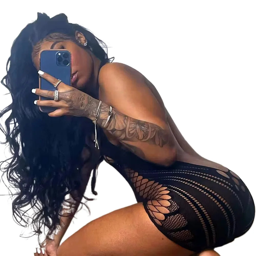 Sexy Lingerie Women Dress For Sex Clothes Role Play Adult Games Fishnet Dress Exotic Costumes Transparent Sex Backless Dresses