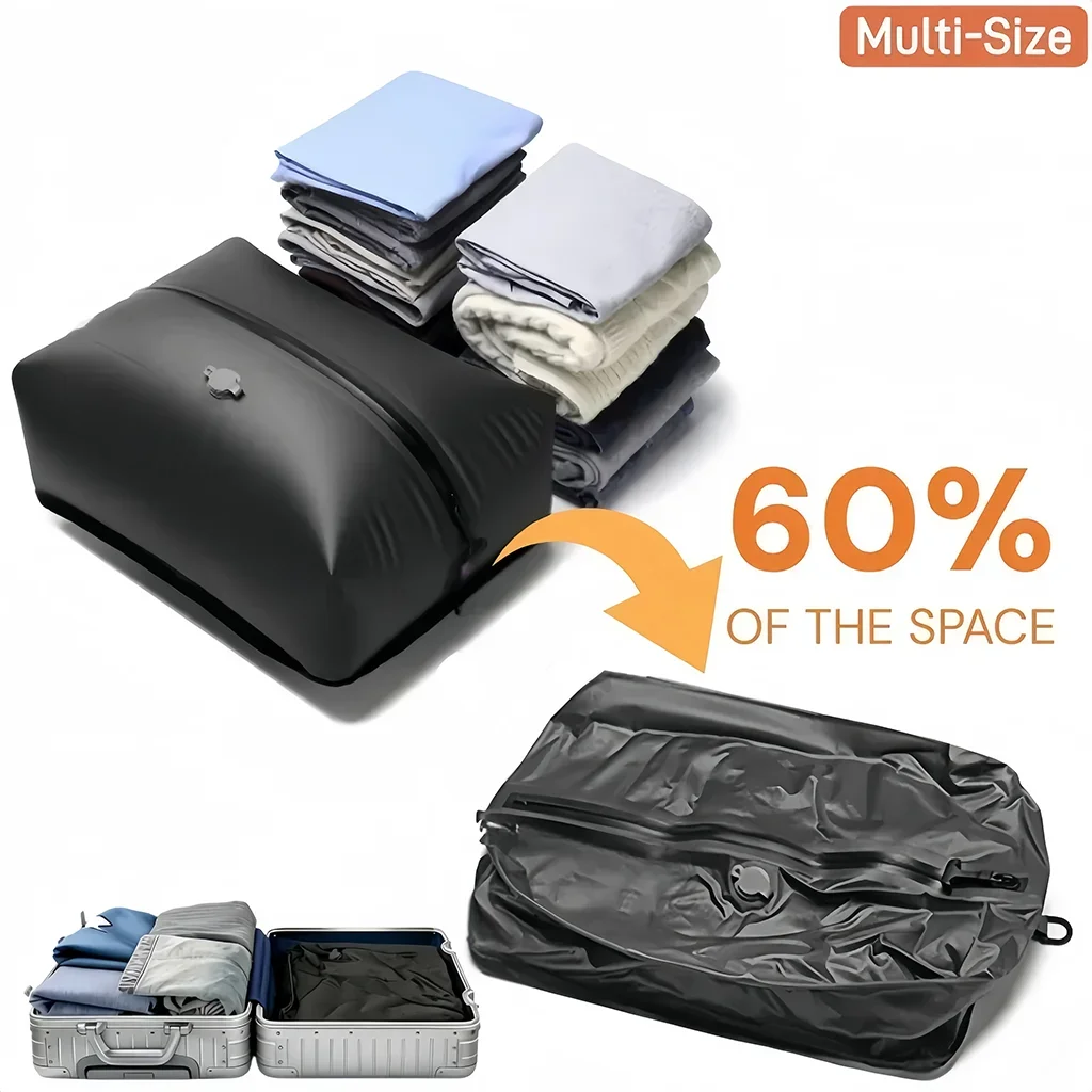 Vacuum Compression Travel Bags with USB Pump