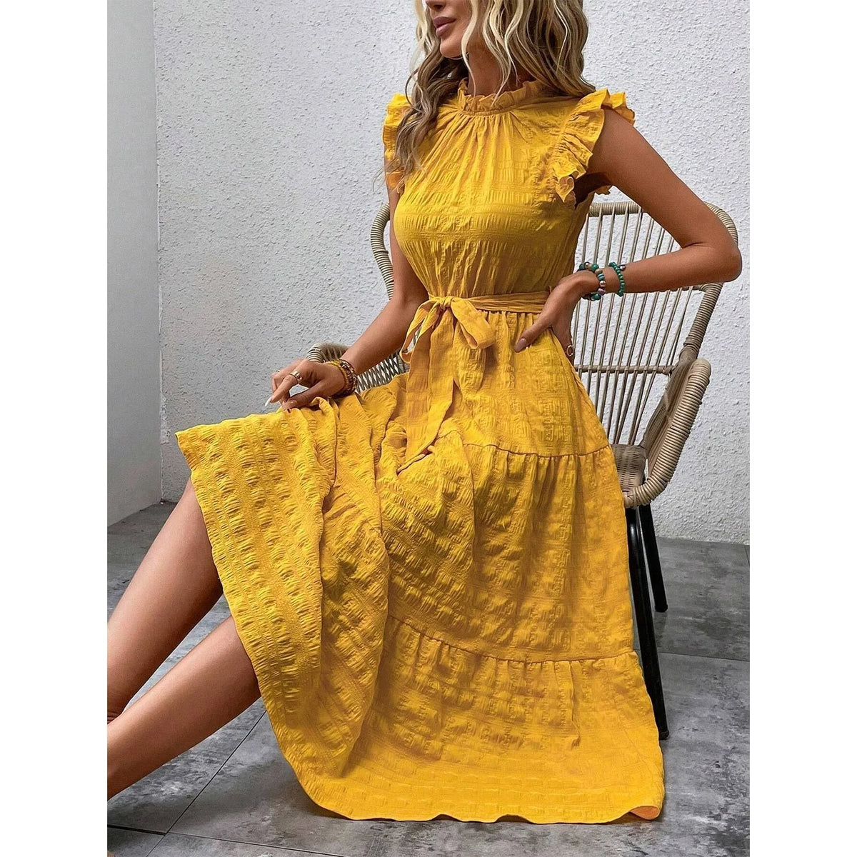 Women's Solid Strap-Detail Beach Dress