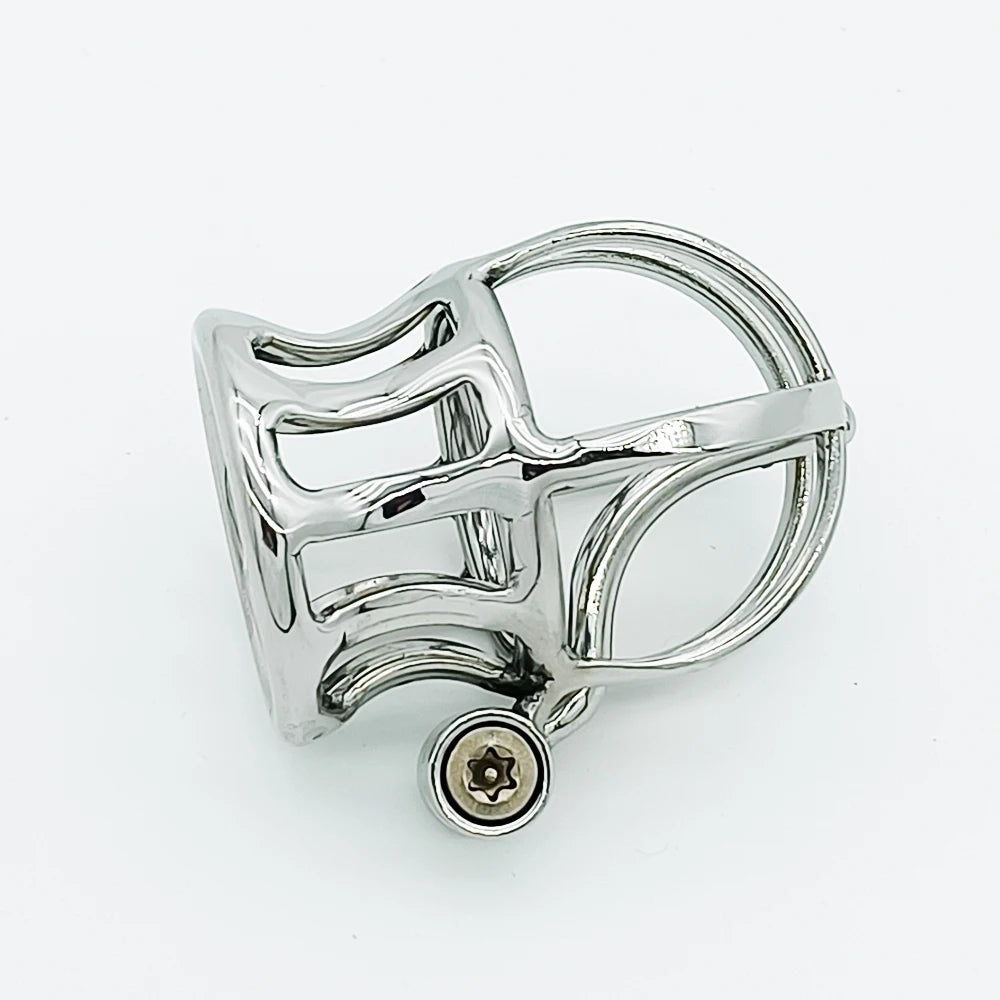 Crown-Style Stainless Steel Chastity Cage