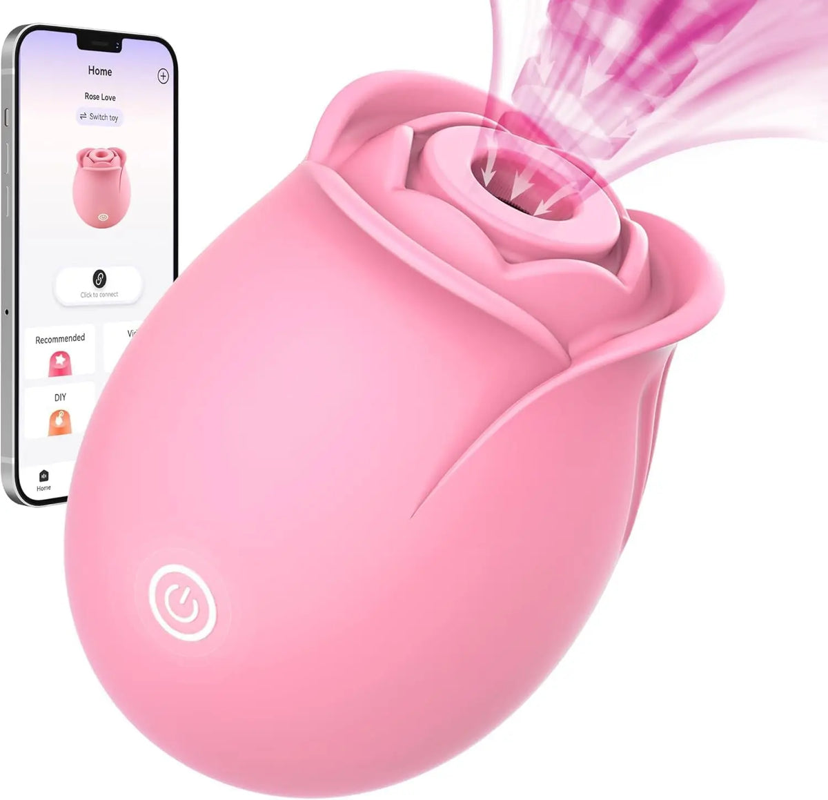 Rose Vibrator with Suction & 5 Vibration Modes