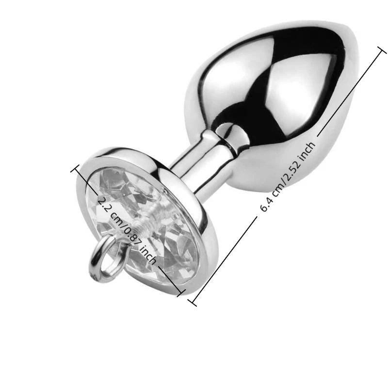 Stainless Steel Crystal Anal Plug – 5 Sizes