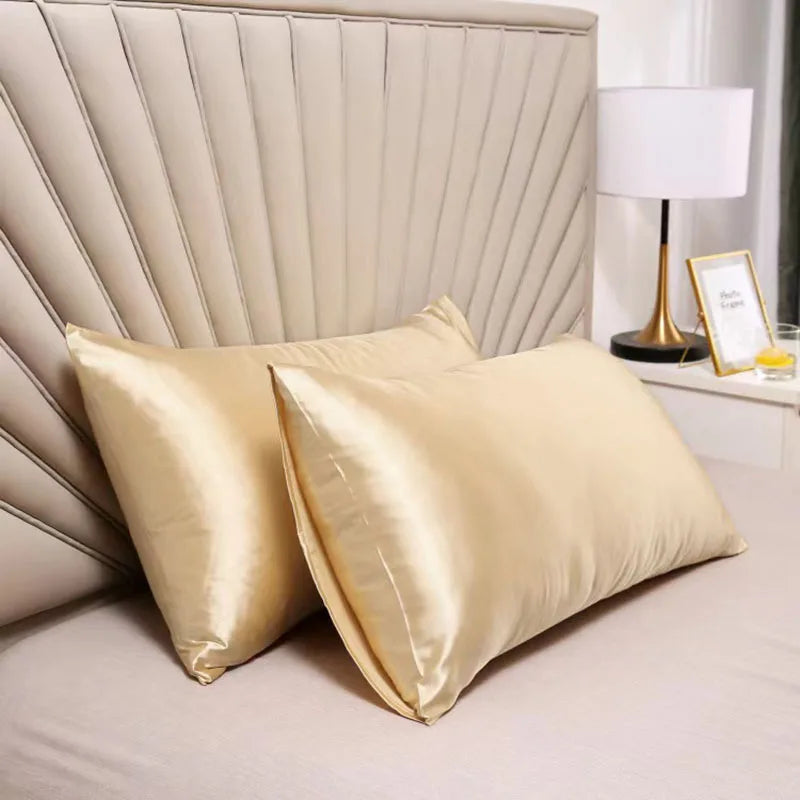 2-Piece Polyester Satin Pillowcase Set
