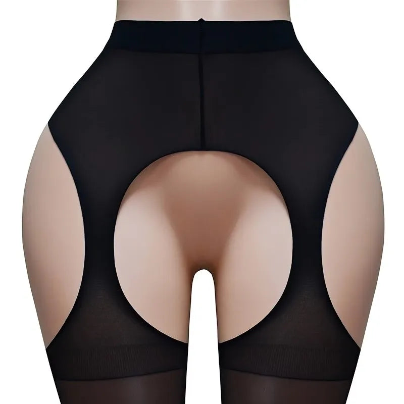 Thigh Side Open Sexy Stocking Soft Top Thigh High Stockings Suspender Garter Belt Lingerie Women's Tights Pantyhose