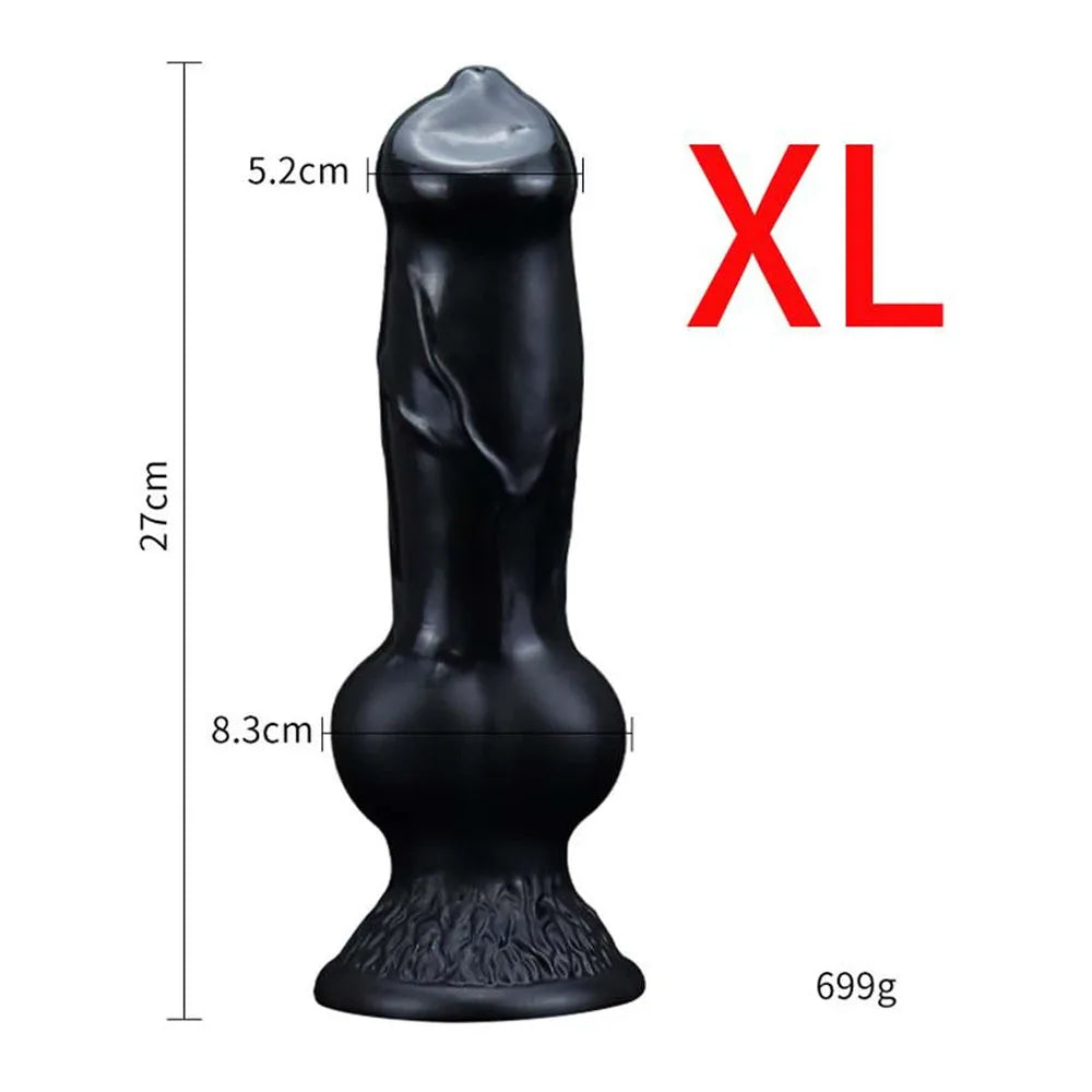 Giant Knotted Animal-Style Dildo with Suction Cup