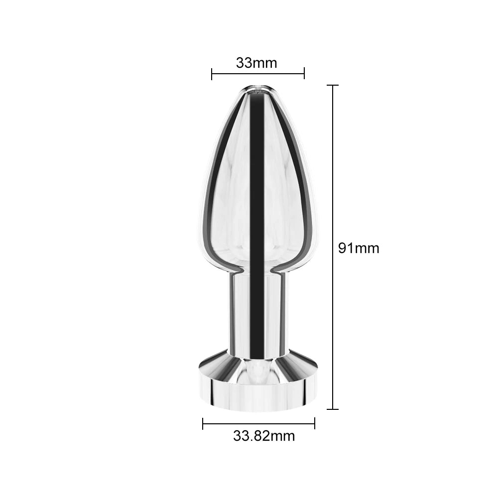 Remote-Control Stainless Steel Vibrating Anal Plug