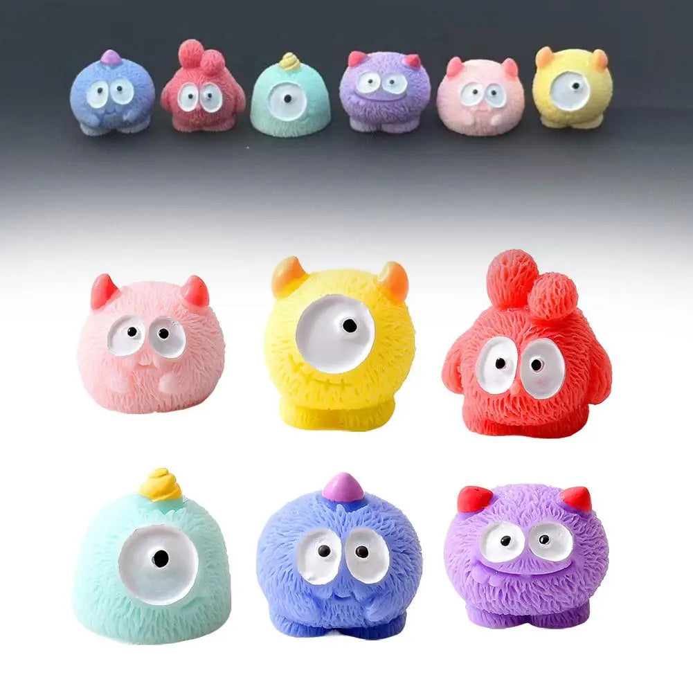 6/8-Piece Kawaii Mini Car & Desk Figurine Set