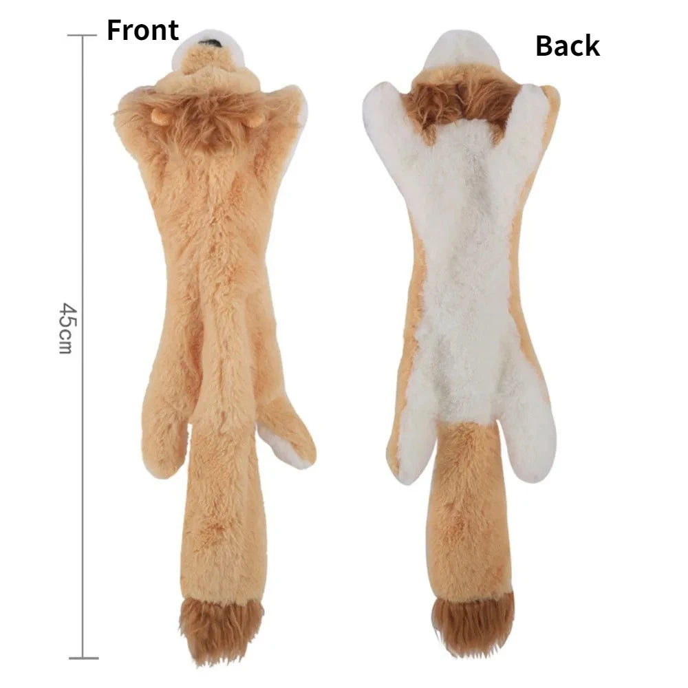 No-Stuffing Animal Squeaky & Crinkle Dog Toy