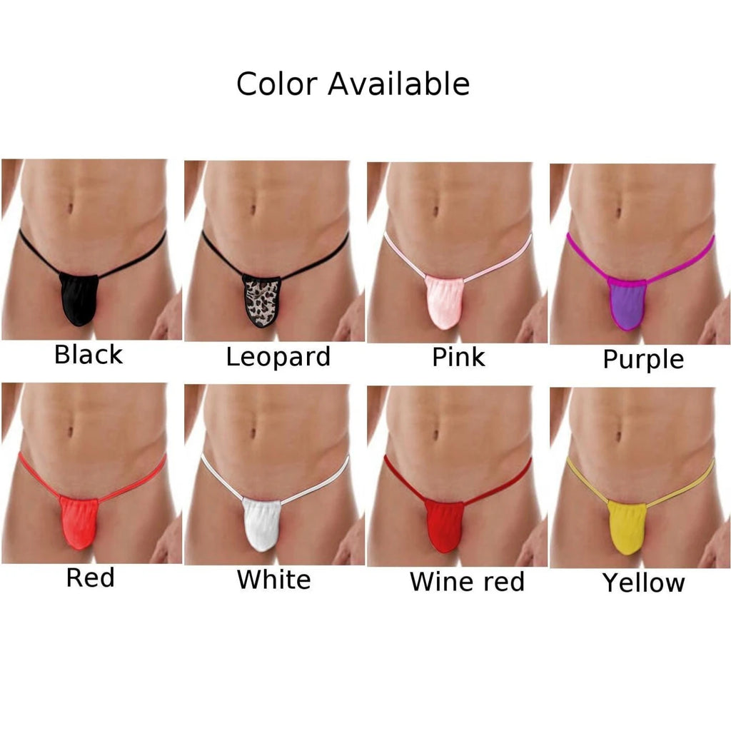 Men's Sexy Liquid Stretch Thong - See-Through Mesh Cut G-Strings, Sultry Panties Underwear