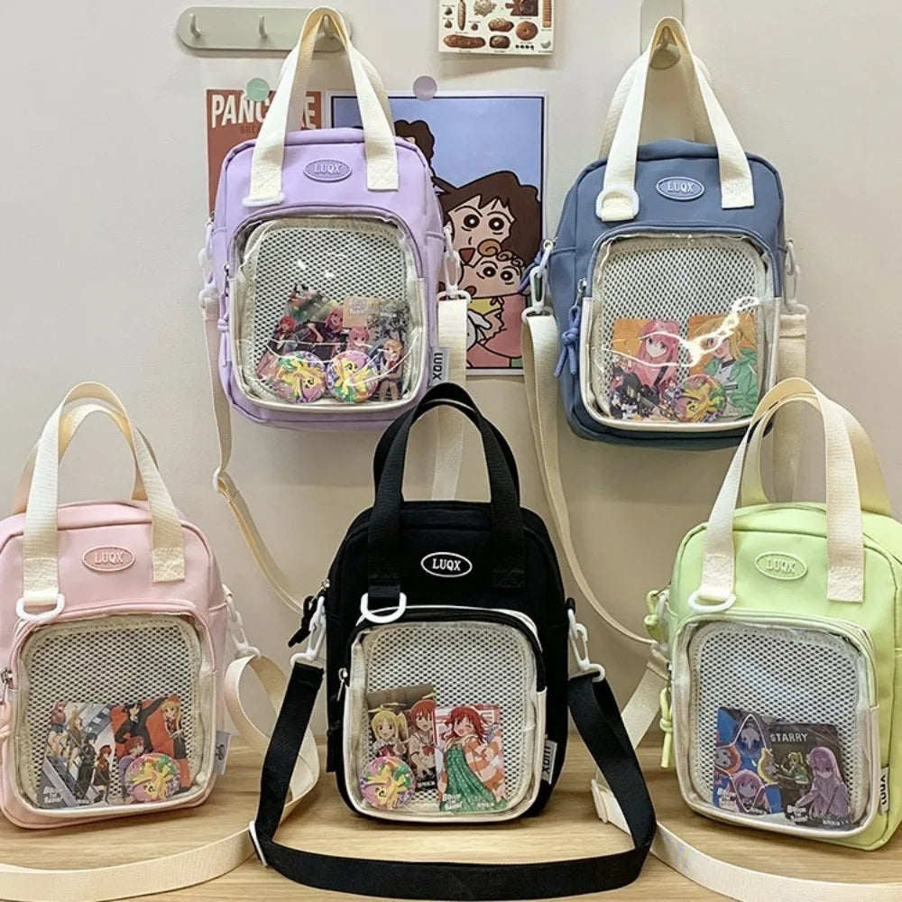 Cute Cat Transparent Ita Crossbody Bag