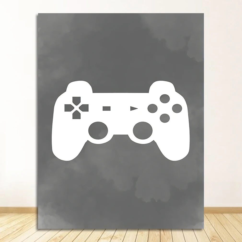 Boys’ Video Game Room Canvas Wall Art