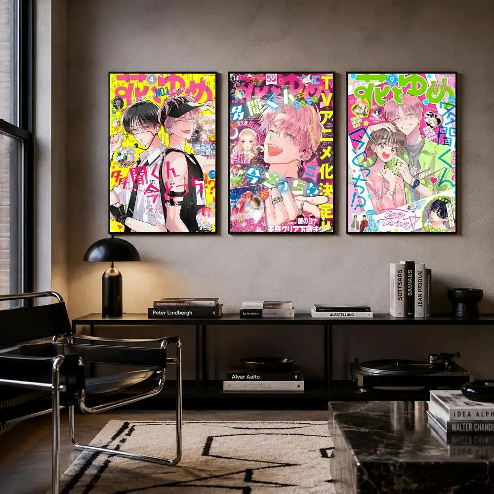 Manga-Tamon's B-Side Poster High-definition  poster stickers, suitable for bedroom, living room, home decoration