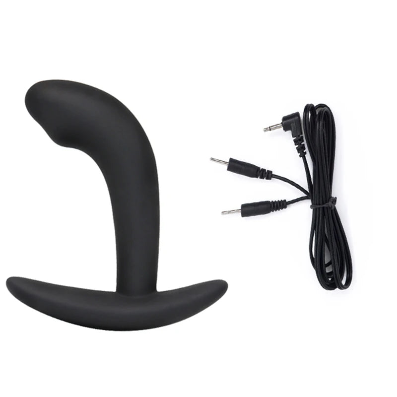 Electric-Stimulation Silicone Anal Bead & Plug