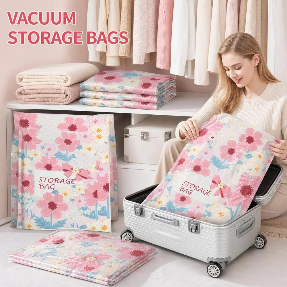 Vacuum Storage Bag Space Saver Compression For Comforters And Blankets Sealer Clothes Travel Packing Organizer