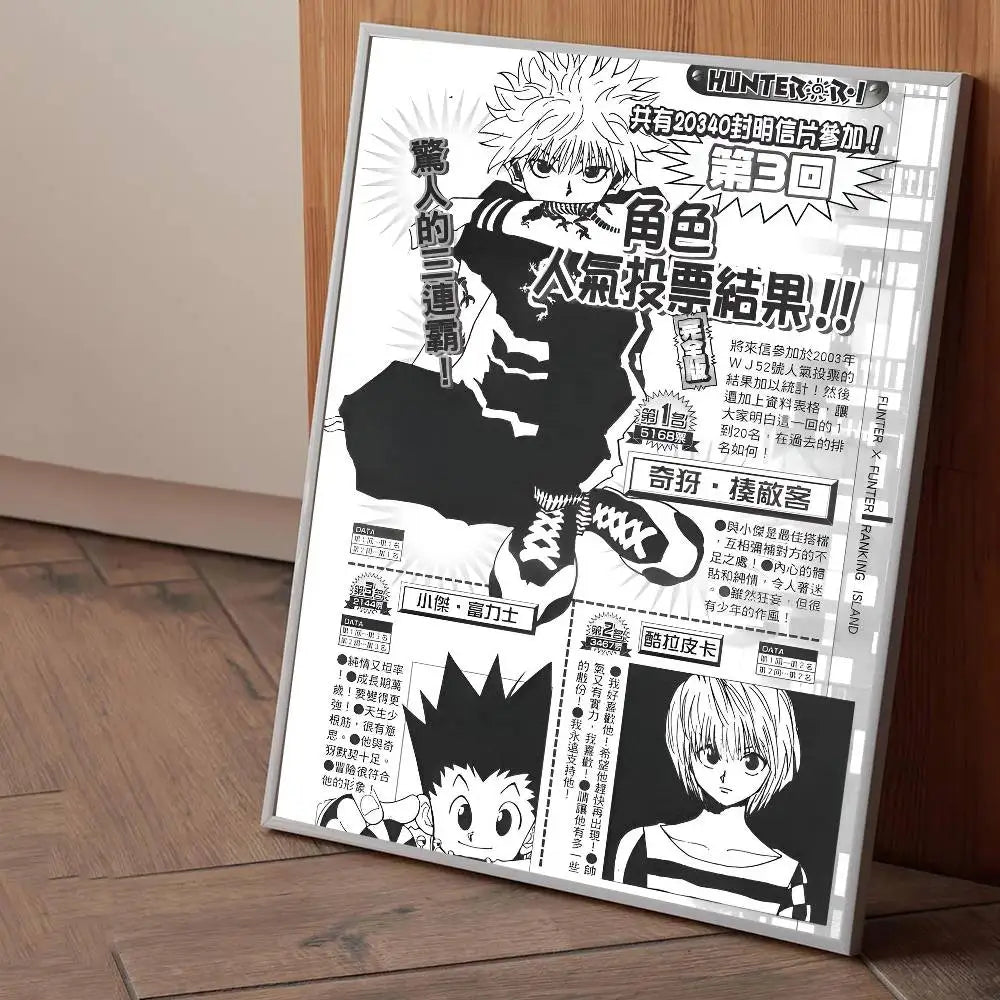 H-Hunter x hunter Paper Print Home Living Room Bedroom Entrance Bar Cafe Art Painting Decoration