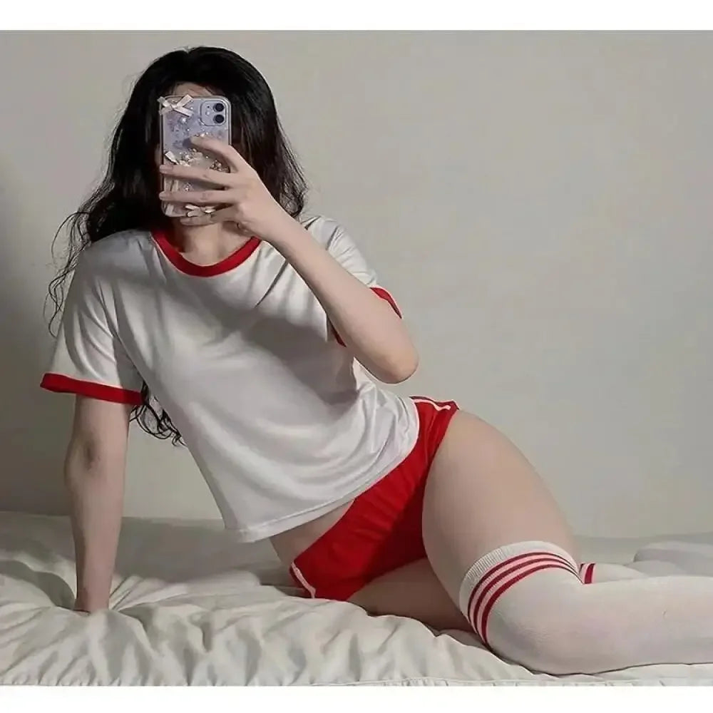 Anime Girl Japanese  Student Lingerie Sexy Hot Costumes School Student Uniform Role Play Apparel Women Cute  Tight  Set Naughty