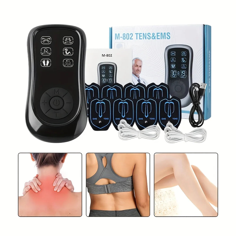 USB-Rechargeable 8-Electrode TENS Muscle Stimulator