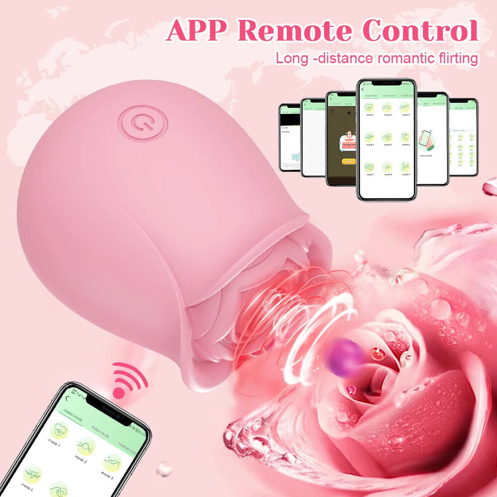 Adult Sex Toys Rose Dildo Vibrator - Adult Toys with 10 Sucking & Modes for Women, Rose Sucker Sex Toy Clitoral G Spot Vibrators