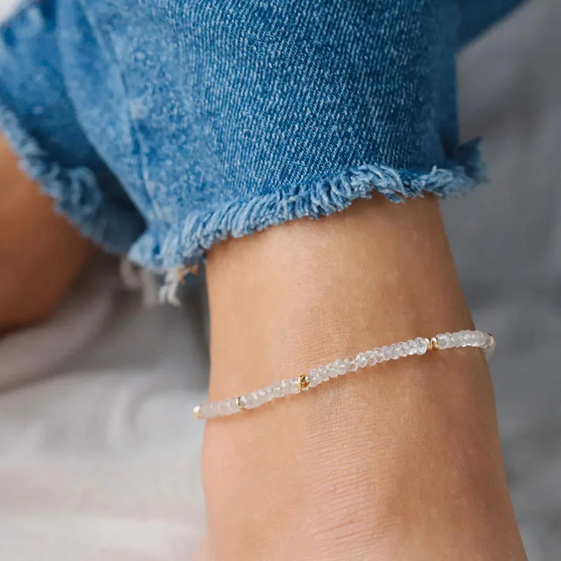 Women's Lapis Lazuli Beaded Anklet