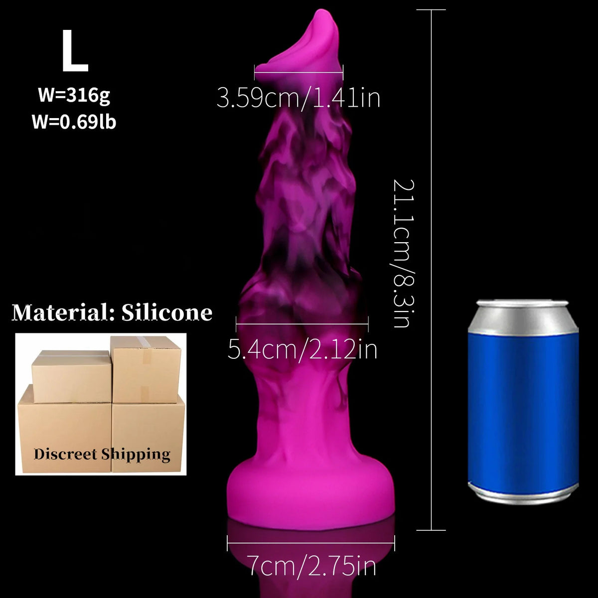 Large Knotted Animal-Style Dildo & Plug