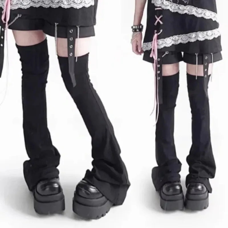 Harajuku Punk Over-Knee Horn-Cuff Leg Warmers