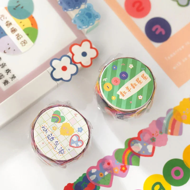 Cute Washi Tape Stickers for Journaling & Scrapbooking