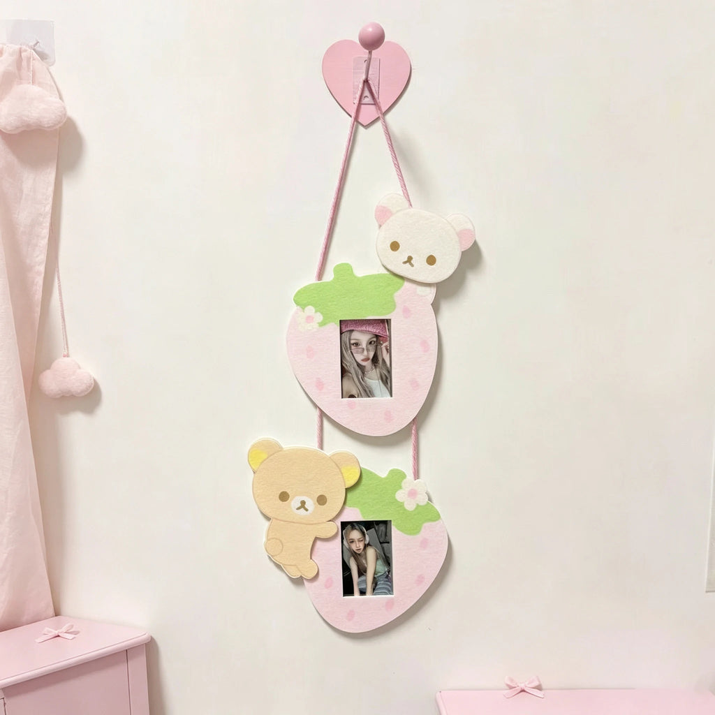 Strawberry Bear Connected Photo Frame Wall Decor