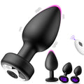4-Piece Silicone Remote Vibrating Anal Plug Set
