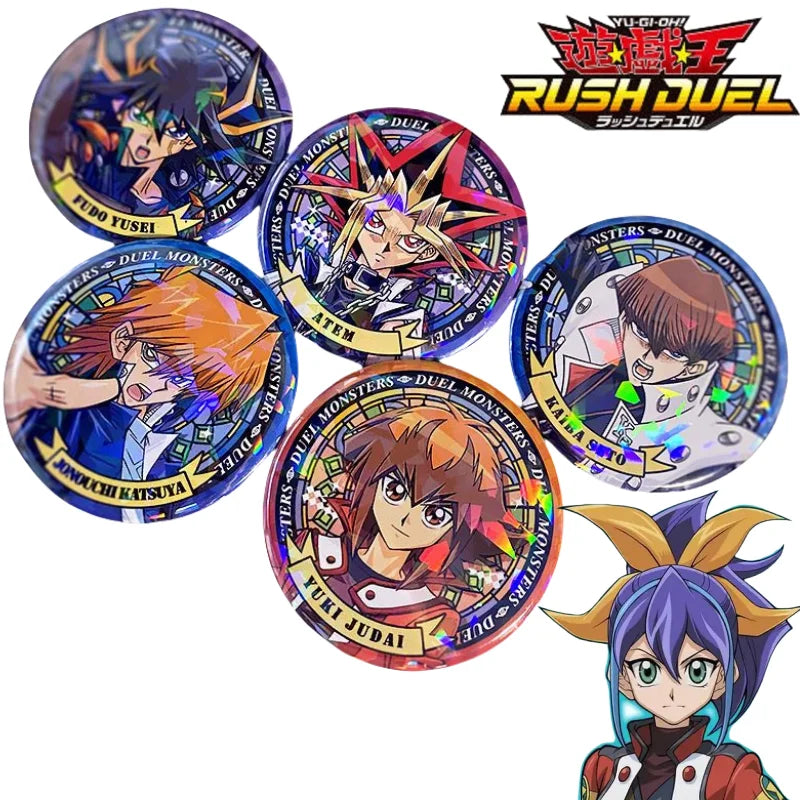 Yu-Gi-Oh  Doujin anime merchandise Seto Kaiba Yugi Mutou badges creative personality cool cartoon laser bar badges student gifts