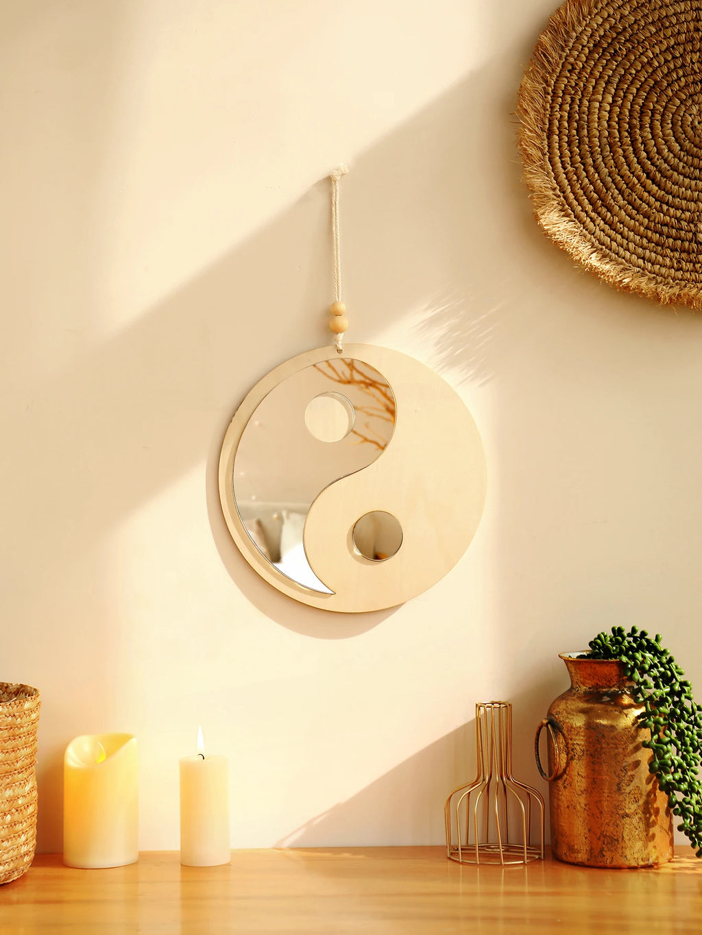 Wooden Yin Yang Tai Chi Wall Hanging