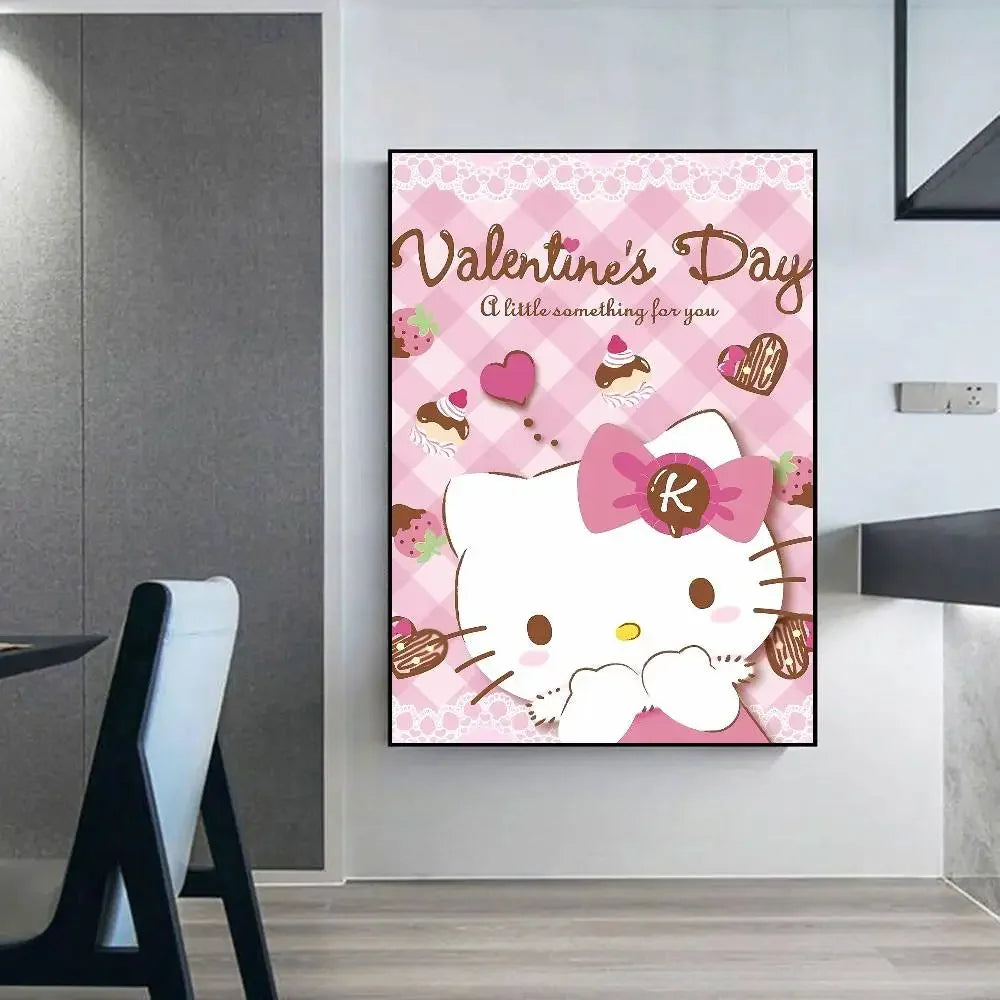 Hello Kitty Cartoon Wall Art Poster