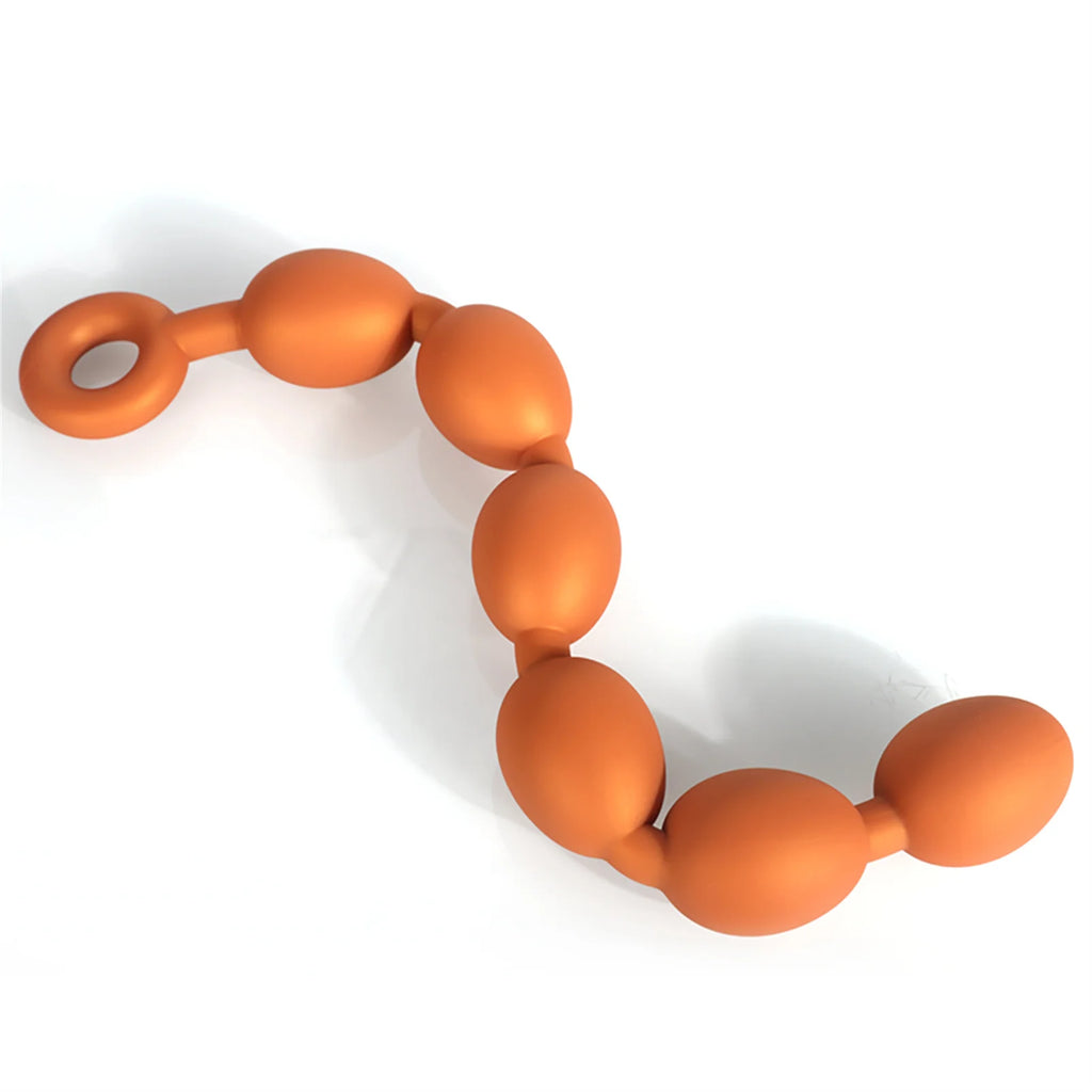 Extra-Long Flexible Silicone Anal Beads – S/M/L