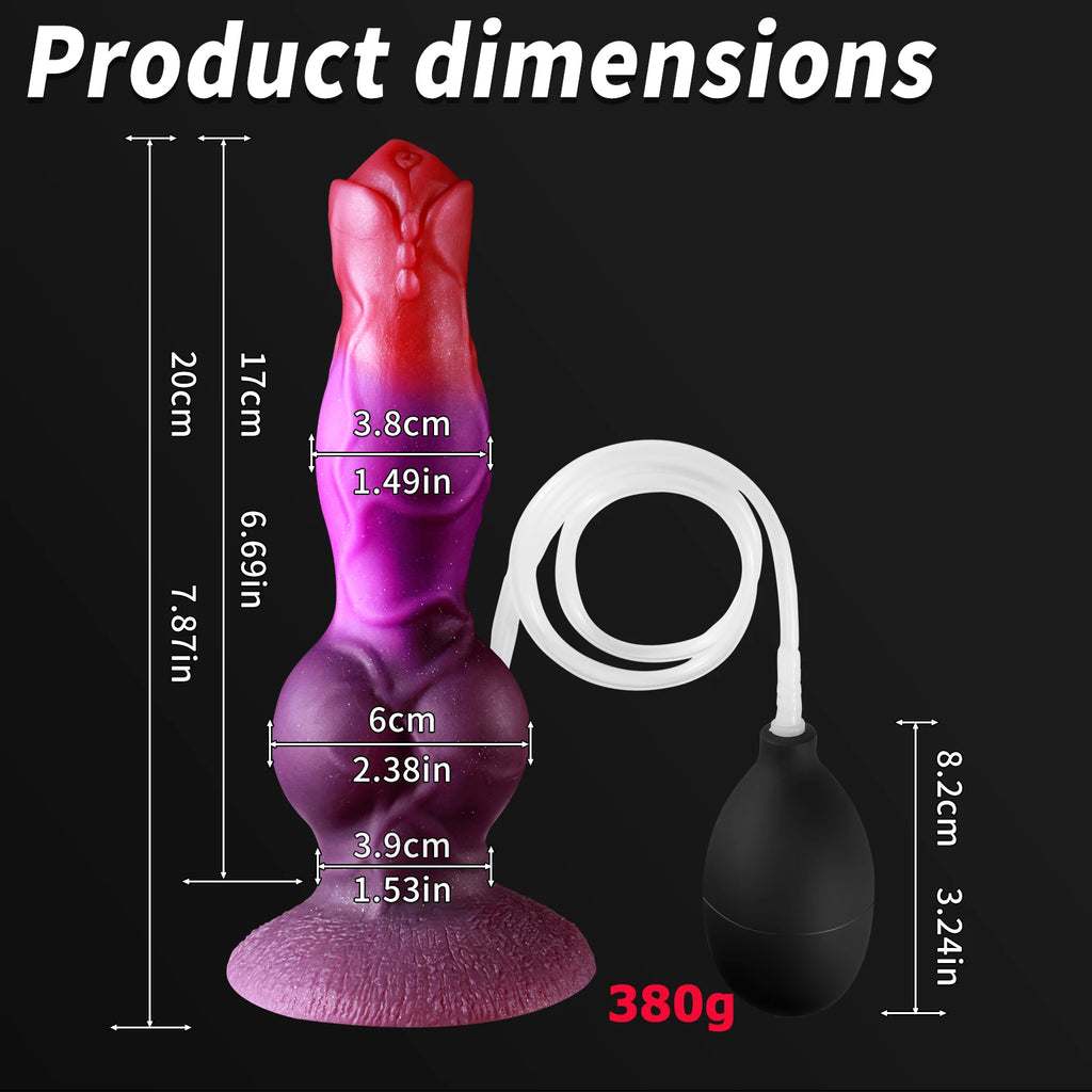 17 CM Long Ejaculation Anal Plug Dog/Wolf Dildo Huge Penis Dick Monster Knotted Squirting Fantasy Dildo Sex Toys For Women Men