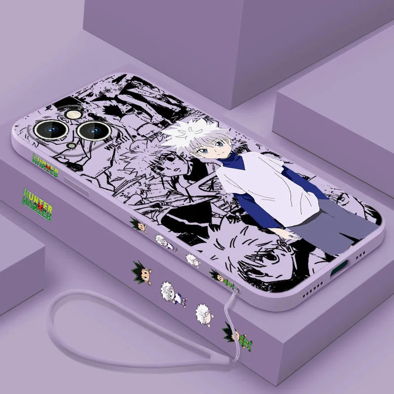 HUNTER×HUNTER Phone Case with Lanyard For IPhone 16 e 15 14 13 12 11 Pro Max X XR XS Plus Mini SE 2020 2022 Anime Mobile Case