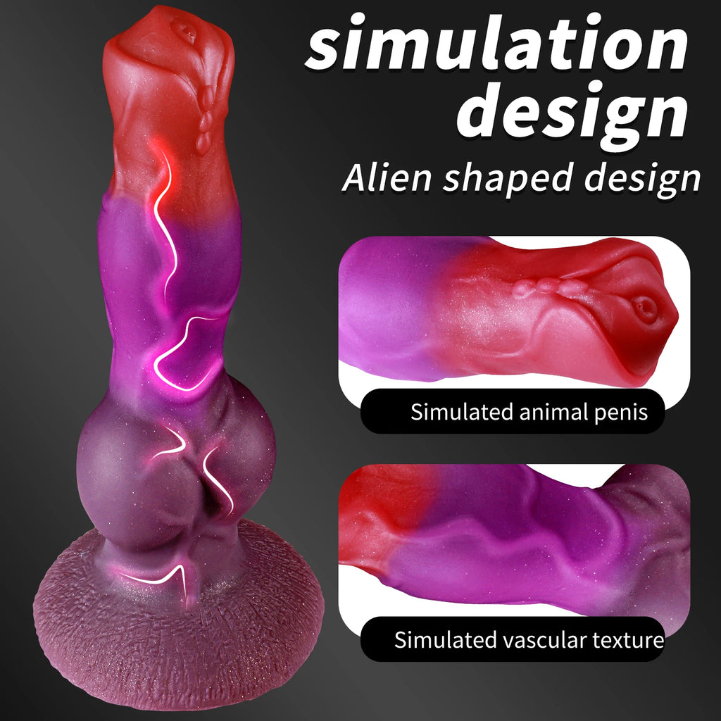 17 CM Long Ejaculation Anal Plug Dog/Wolf Dildo Huge Penis Dick Monster Knotted Squirting Fantasy Dildo Sex Toys For Women Men