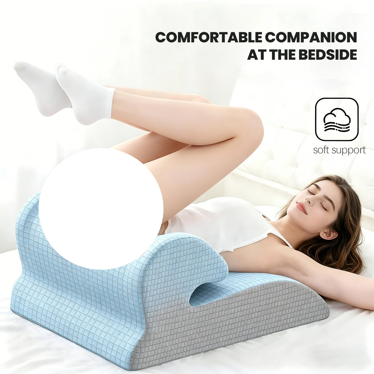 Multi-Angle Gray Couple Positioning Wedge Pillow