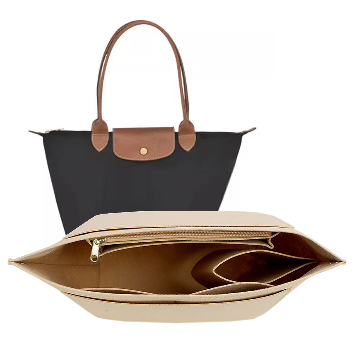 Felt Handbag Organizer Insert – 3 Sizes, 5 Colors