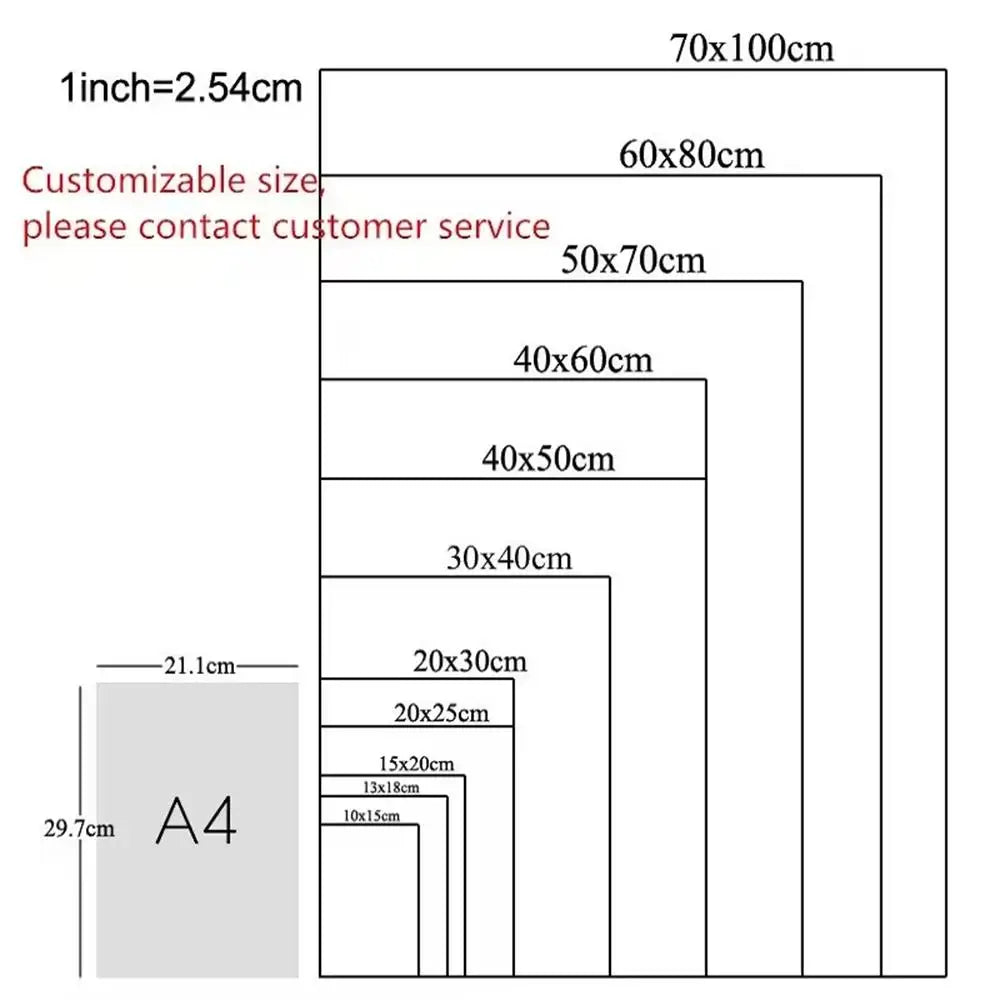 Black & White Line Art Wall Poster