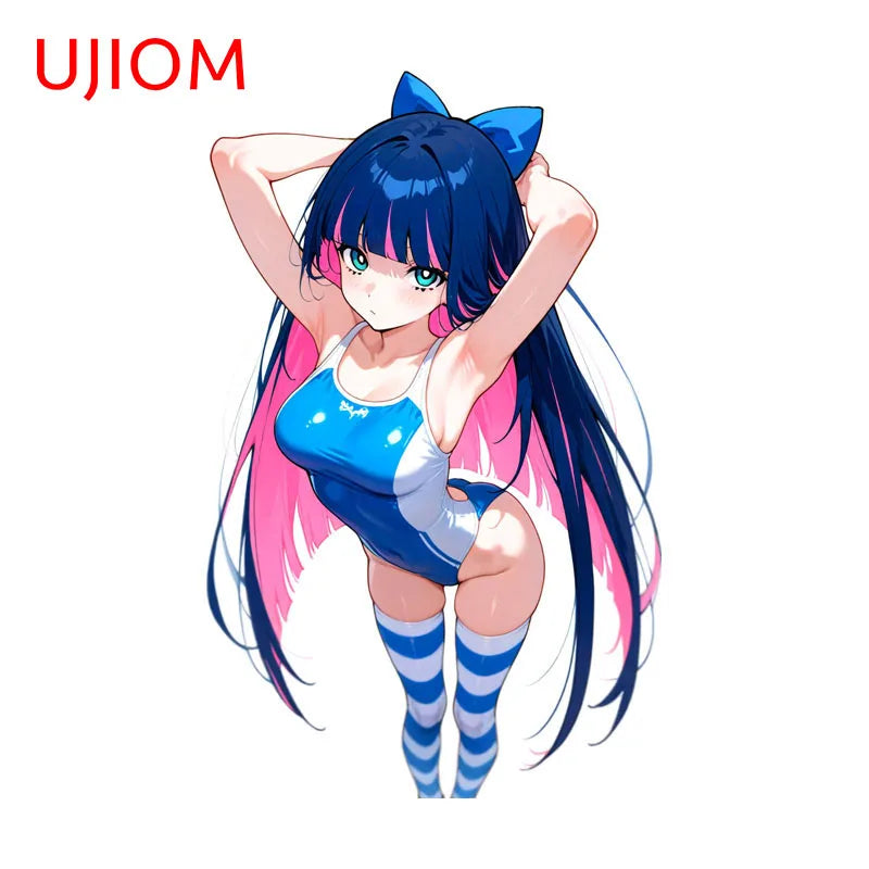 UJIOM Anime Stocking Graphics Wall Sticker Creative Adorable Smart Home Bookshelf Decals Practical Customizable Murals Decor