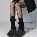 Hollow-Heel Japanese Lolita Knit Leg Warmers