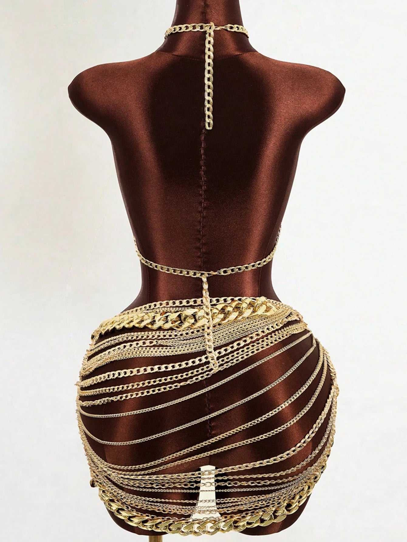 Sexy see through metal chain summer dress women night club birthday dress sets woman backless beach party short dresses vestidos