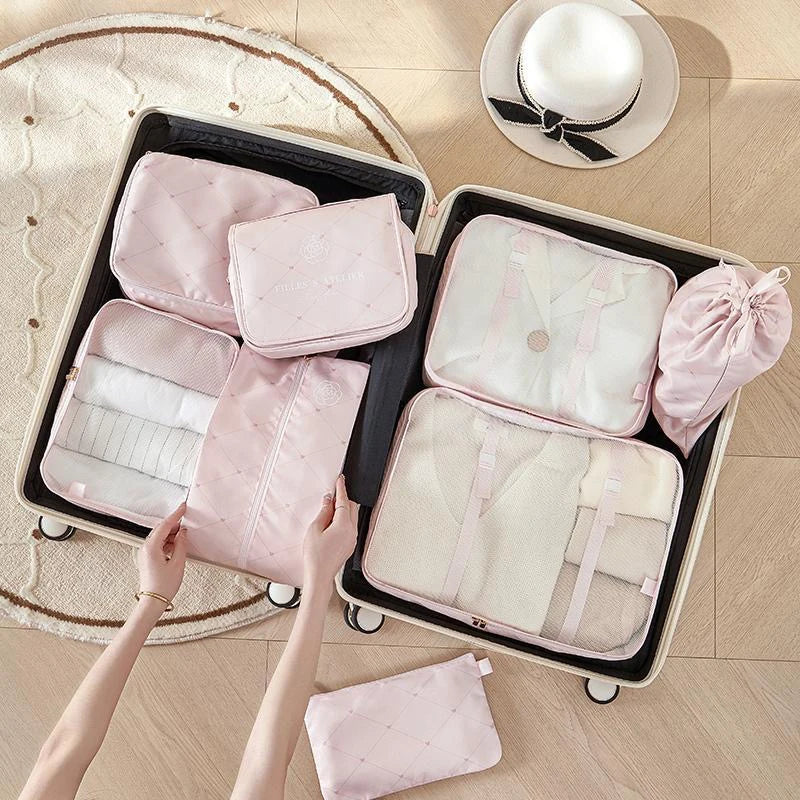 6-Piece Travel Packing Cube & Toiletry Bag Set